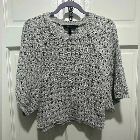 NWOT BCBGMAXAZRIA MELIA MOONLIGHT KNIT SWEATER TOP Cropped SIZE SMALL - Picture 2 of 3